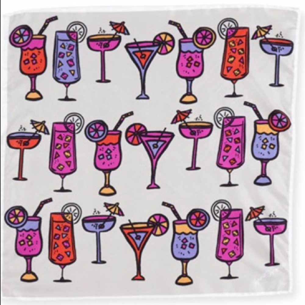 🍸 NEW Anna Coroneo 🍸 Cocktails 🍸 Silk Scarf🧣